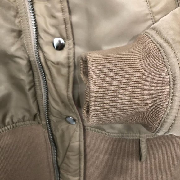 RARE OPENING CEREMONY TAN OVERSIZED BOMBER JACKET TUNIC SIZE XS - Picture 2 of 10